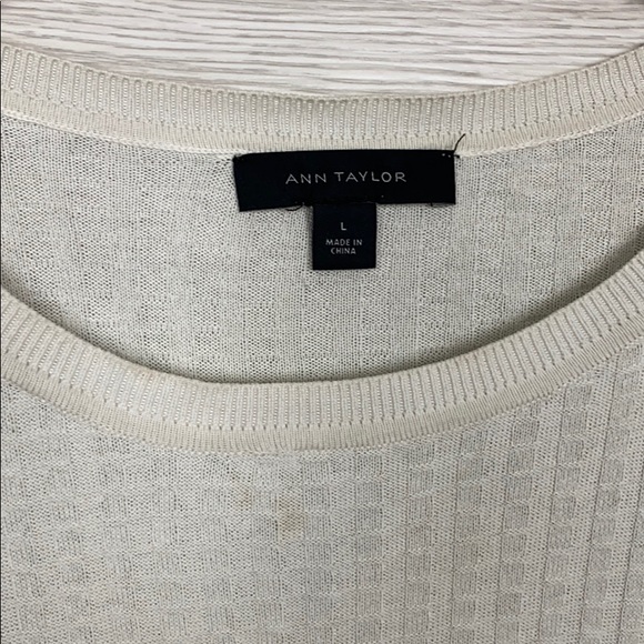 Ann Taylor Silk Ruffle Front Long Sleeve Blouse - Picture 5 of 8
